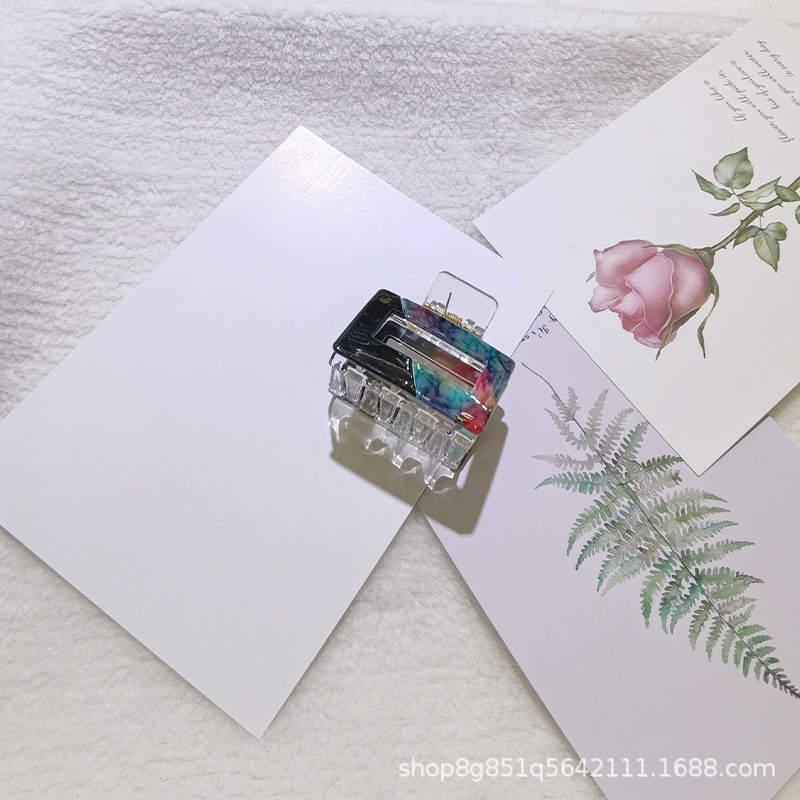 New High-Grade Acrylic Acetic Acid Imported Material Medium 5.5Cm Simple Temperament Hairpin Hair Clip Headwear details Picture