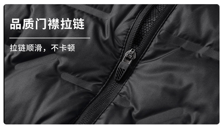 纯色中年羽绒服冬季夹克男女通款工装工作服定制印字LOGO刺绣详情18