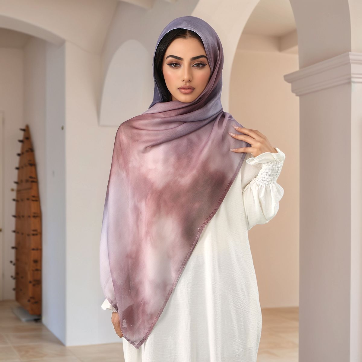 中东热销人棉印花头巾女跨境马来西亚流行民族包头头巾阿拉伯头巾详情5