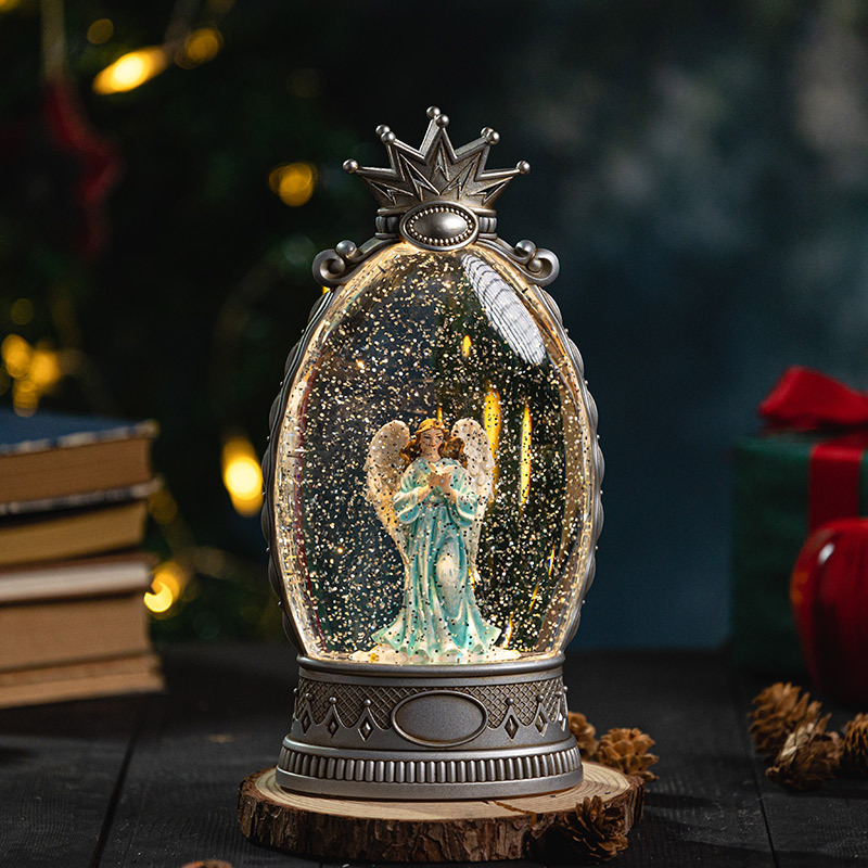 Christmas crown, Old man, Angel, music box, Snowflake, crystal ball, music box, children's gift-giving scene display Application Scenario