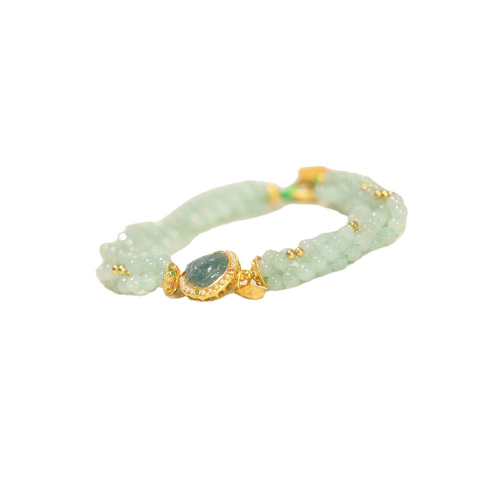 Natural Hetian jade bracelet for women, light luxury style, bringing wealth and good fortune, Chinese-style PI Xiu bracelet and jewelry Item Picture