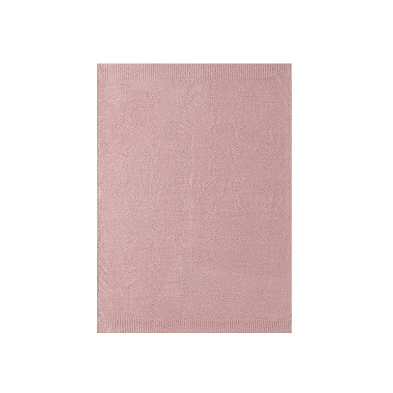 Half-velvet sofa cover blanket, knitted blanket, air conditioning blanket, ins blanket, solid-color office velvet blanket, lazy blanket Item Picture