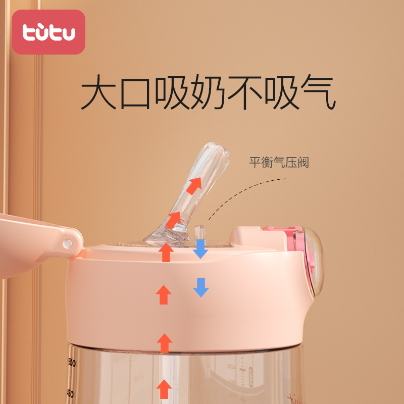 Children's Water Bottle For School Primary School Summer Straight Drink Cup Tritan Large Capacity Outdoor Cartoon Water Cup Leakproof details Picture