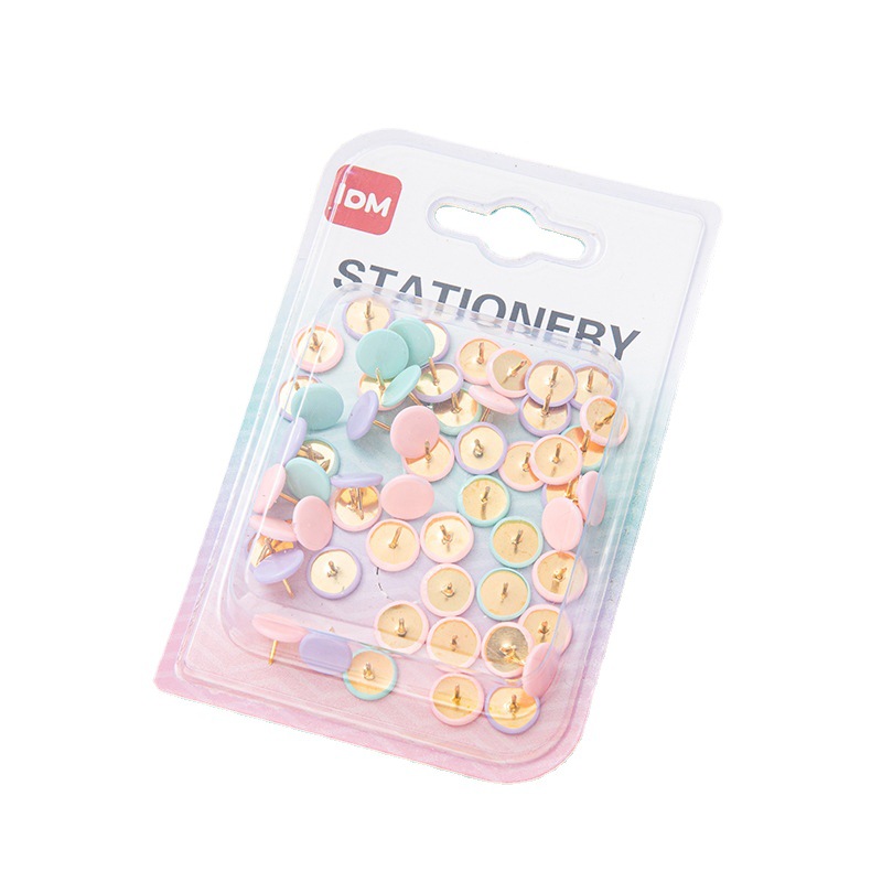 Customized color full-suction plastic-coated drawing pins, metal multi-functional flat-head drawing pins, labor-saving large-head push-button pins wholesale from the manufacturer Item Picture