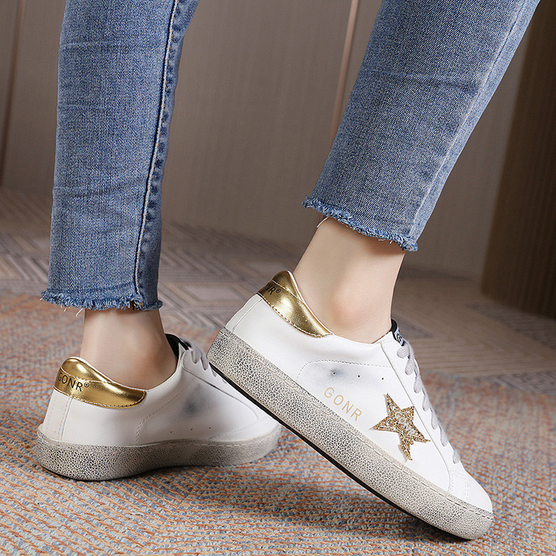 Cow Two Layers Of Leather To Do Old Small Dirty Shoes Harajuku More Than A Street Shot Stars Students Large Size 44 Couples Parent-Child Small White Board Shoes