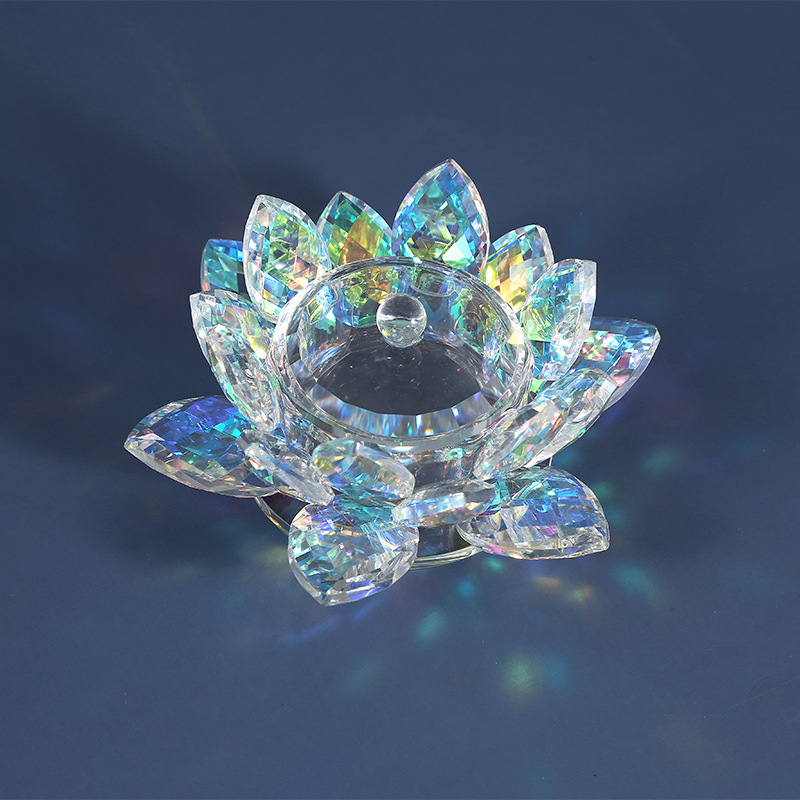 Cross-Border New Nail Glass Glass Crystal Pen Wash Cup Acrylic Powder Nail Glass With Lid Crystal Pen Holder Xiangyu Crystal details Picture