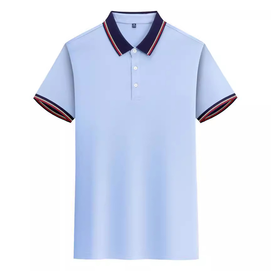 polo衫定印制工作服印字logo做短袖恤翻领服装团体文化衫工衣刺绣白底实物图