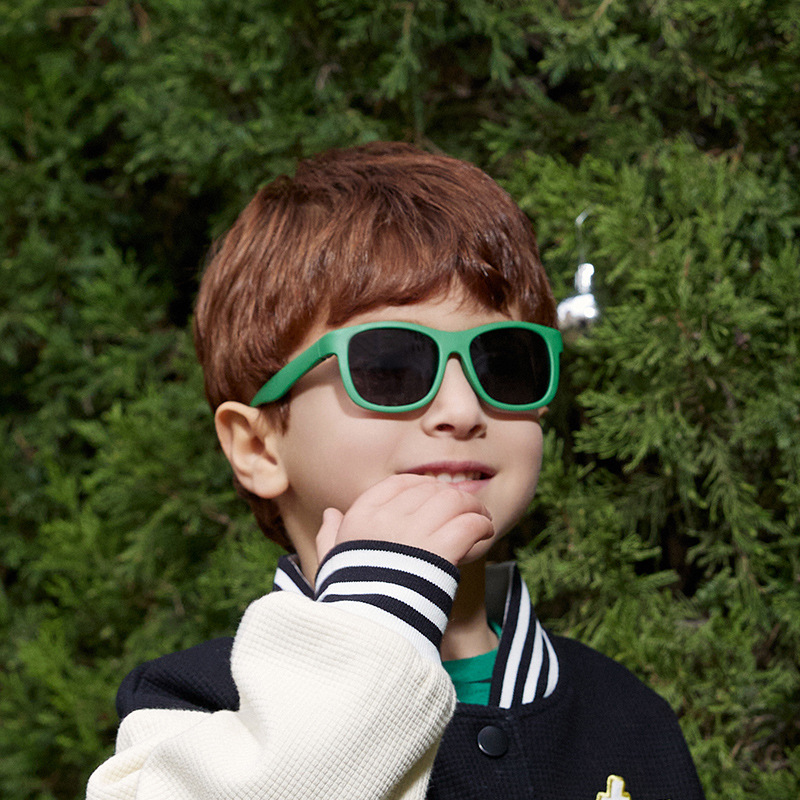 新款0-3岁宝宝墨镜户外硅胶框架儿童太阳镜夏日户外遮阳眼镜X8306详情图2