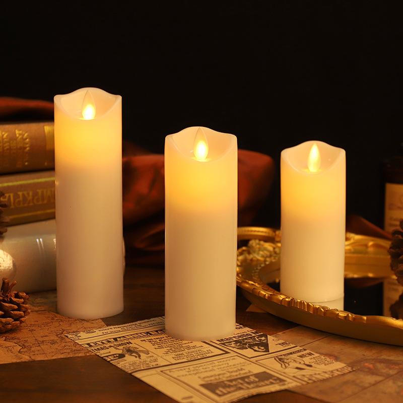 2024 The New Warm Yellow Electronic Candle Lamp Decoration Simulates The Fake Candle Romantic Confession Performance Decorative Small Candle Flame details Picture