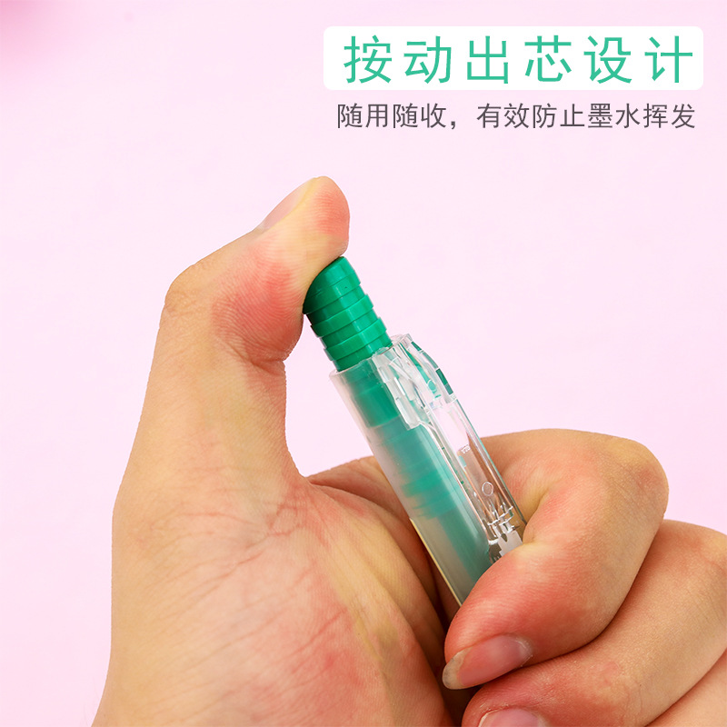 Wholesale of large-capacity color-press highlighters for students, 6-color outline pens for rough marking of key points Application Scenario