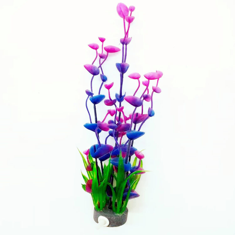 Fish tank landscaping, aquarium decoration, simulated water plants, bubble-stone base ornaments, living room household aquarium products