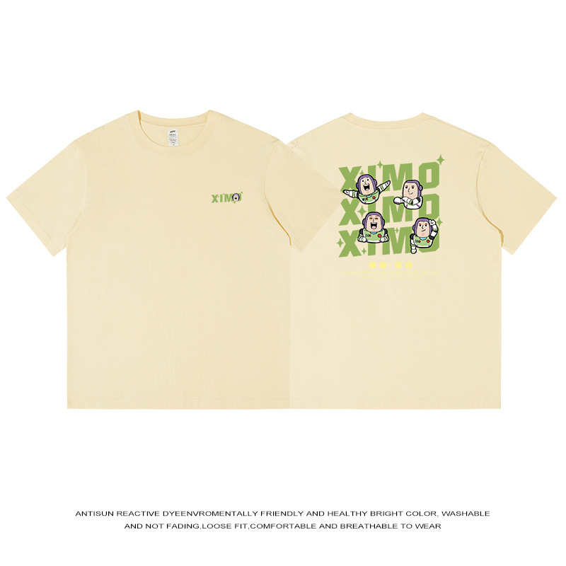 短袖/国潮/t恤男士短袖潮流/t恤男士宽松潮流/冰棉体桖产品图