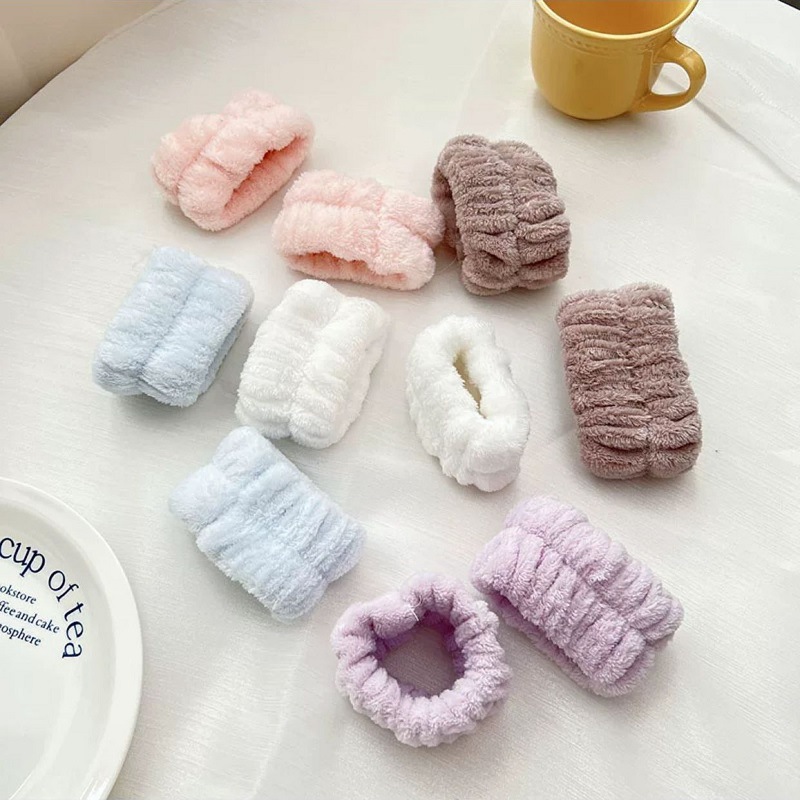 The same style of facial wash wrist hair band, facial wash makeup, exercise yoga headband, hair accessory, skin-friendly hair band for women as on Xiaohongshu details Picture