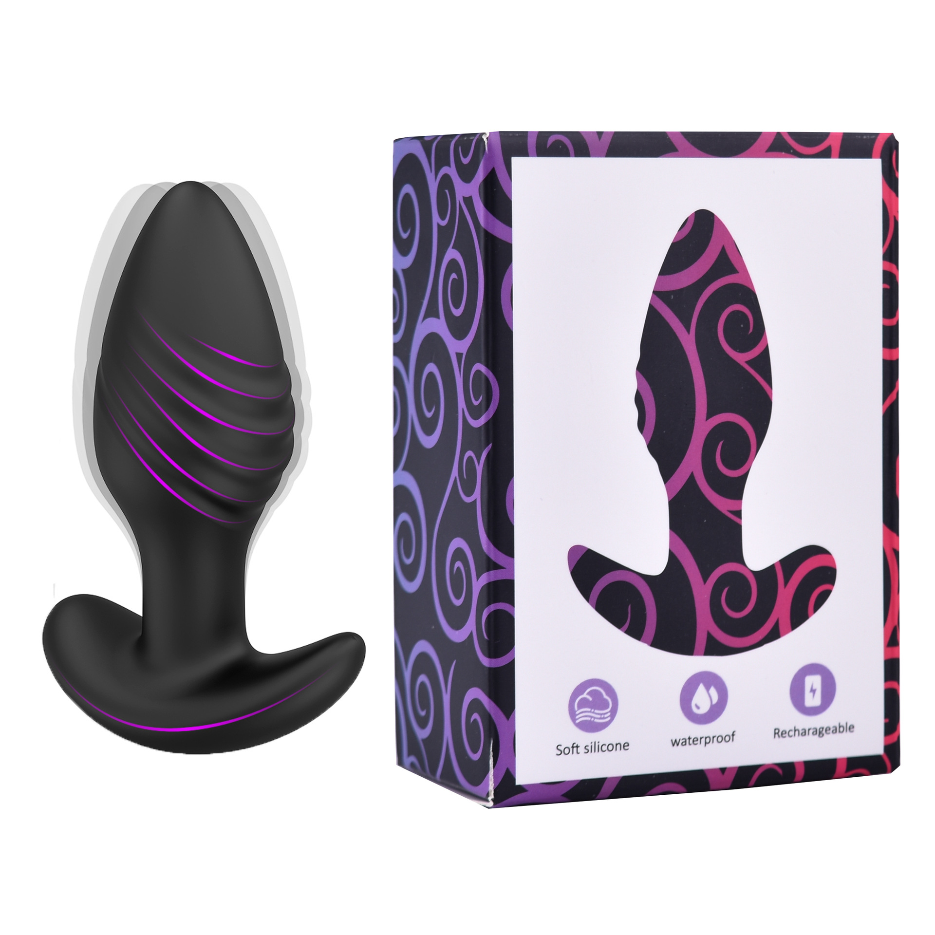 Black Spade Men and women use wireless APP vibration masturbation device and fully automatic vibration massage device to stimulate anal plugs for fun Item Picture