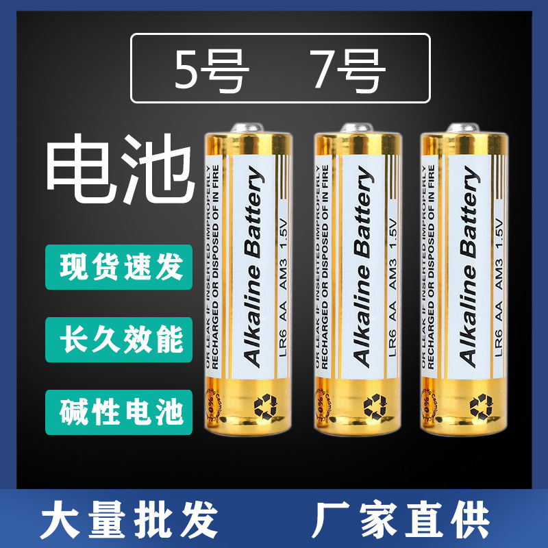 跨境出口 5号7号碱性电池 电子指纹智能门锁玩具遥控器碱性干电池