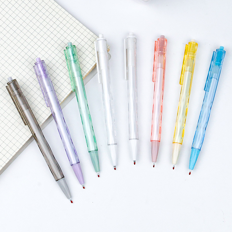 Press the rhombus-shaped practice pen, a simple press gel pen, half-needle tube ST core, 0.5mm student signature gel pen Specification image