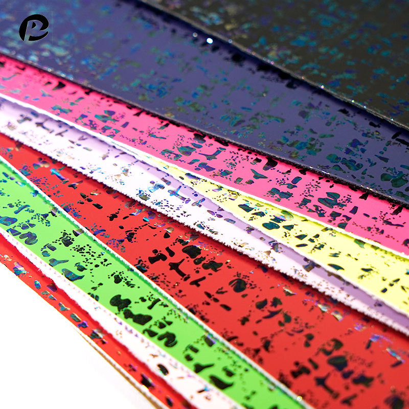 Colorful veneered pu leather in stock: 0.8mm cotton fleece laser scratch-resistant, wear-resistant and waterproof PU bag packaging leather material Specification image