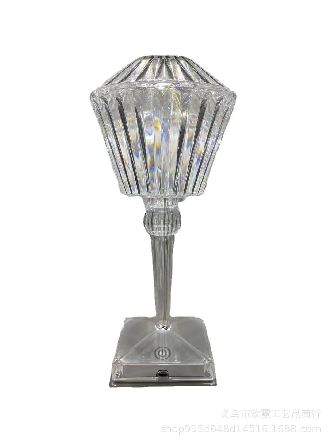 Cross-Border New Diamond Crystal Prismatic Light Shadow Ins Table Lamp Table Atmosphere Usb Charging Bedside Nightlight Item Picture