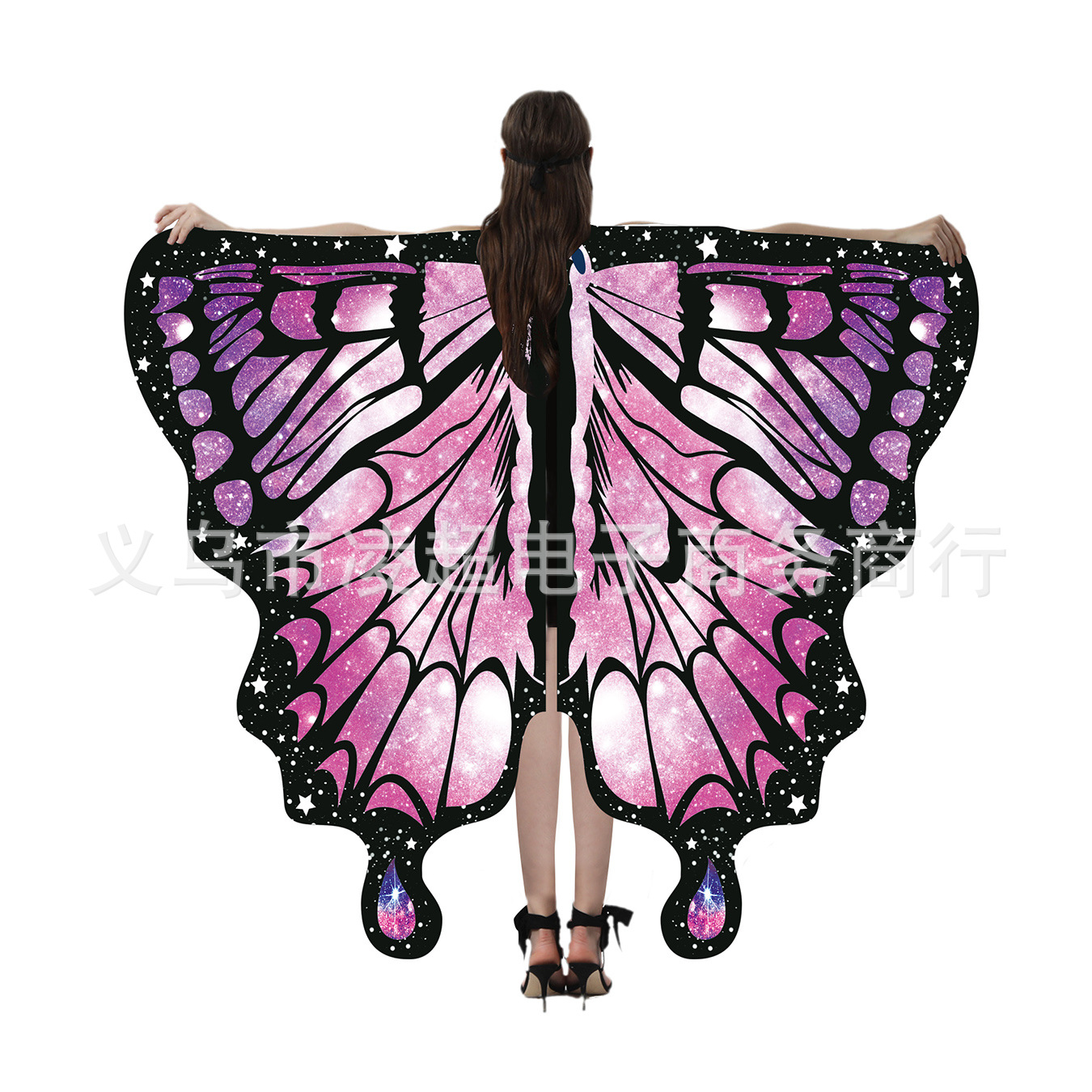 New Cape Rotating Butterfly Cape Butterfly Cape European And American Belly Dance Butterfly Wings Wholesale Digital Printing Item Picture