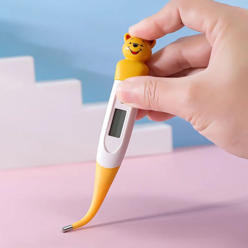 Cartoon Thermometer Soft Head Animal Head Frog Monkey Electronic Thermometer For Children And Infants English Version Thermometer details Picture