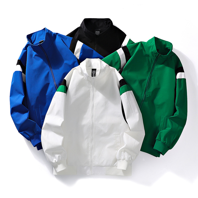 Autumn trendy baseball jackets, solid-color baseball jackets, green baseball jackets, Harajuku baseball jackets, jackets, men's American baseball jackets Application Scenario