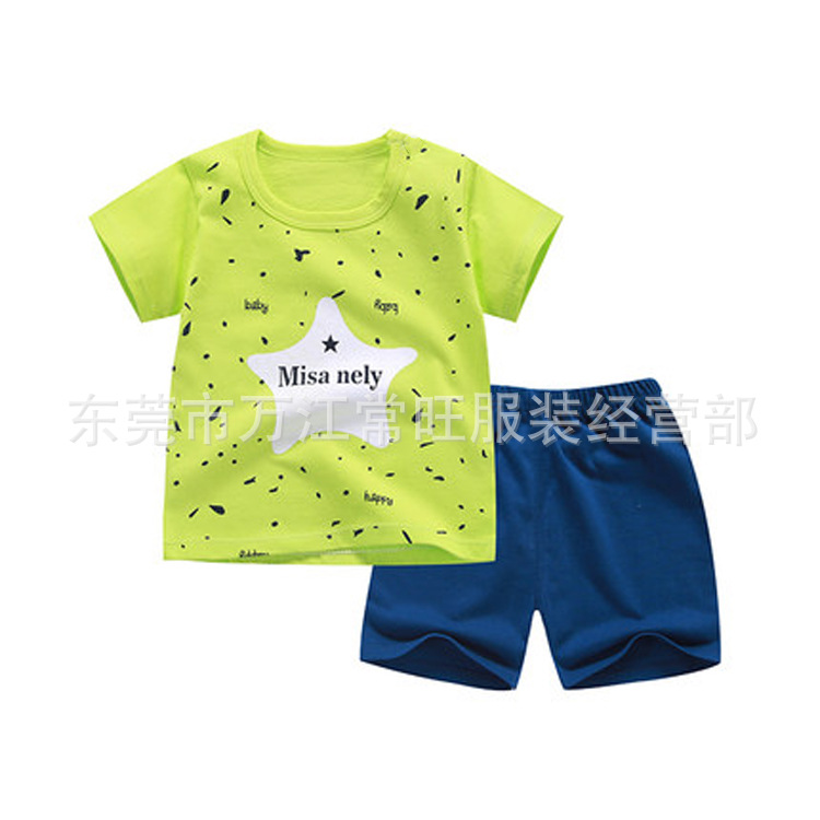 In the summer of 2022, children's cotton short-sleeved suits are on sale at the fair with high volume and low prices Item Picture