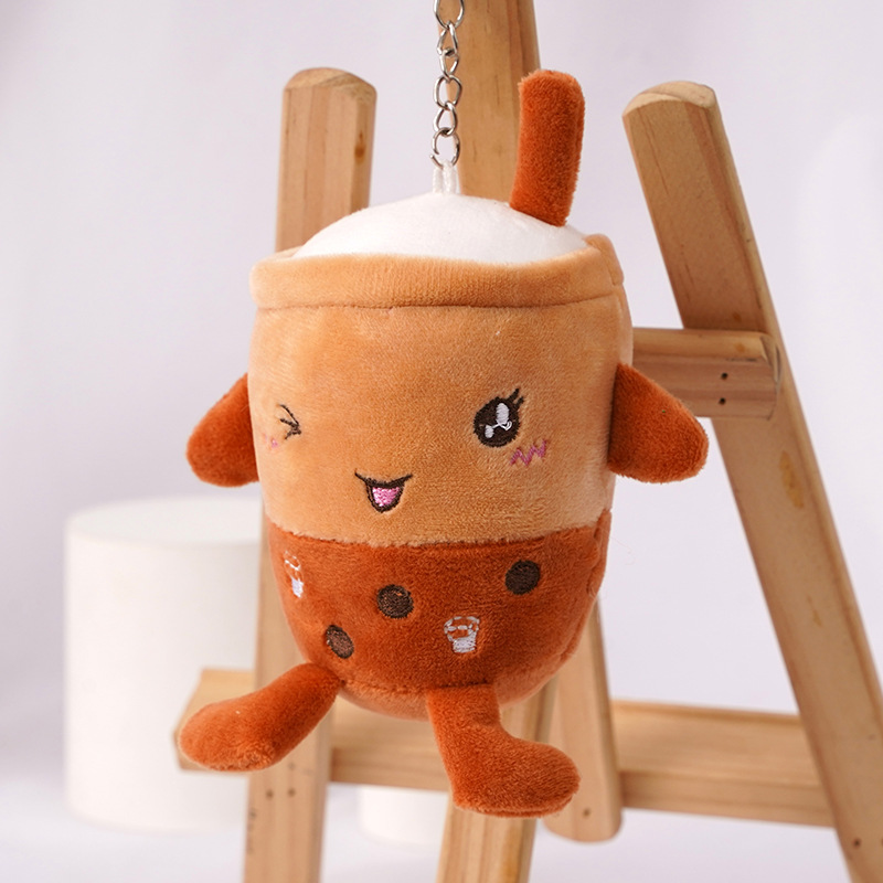 Plush pendants, simulated bubble milk tea cups, toys, schoolbags, pendants, small doll bags, decorative pendants, creative accessories Application Scenario