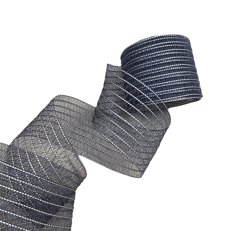 T! Imported Stripe 69 Yarn Handmade Diy Hair Accessories Bow Material Clothing Straw Hat Accessories Gift Box Packaging Item Picture