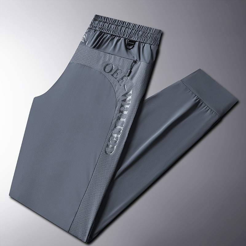 Ice Silk pants Men 2024 Summer New style High-end breathable stretch quick-drying pants Men casual sport pants Air-conditioned pants men