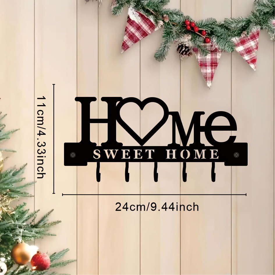 Cross-border HOME key rack, wall storage rack, metal art decorative hook, keysholder, clothes and hats, entrance hall Specification image