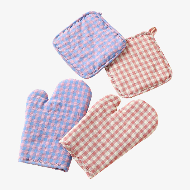 Household heat-resistant gloves, oven baking, heat-resistant, high-temperature resistant, kitchen steamer, iron pot, microwave oven special gloves Item Picture