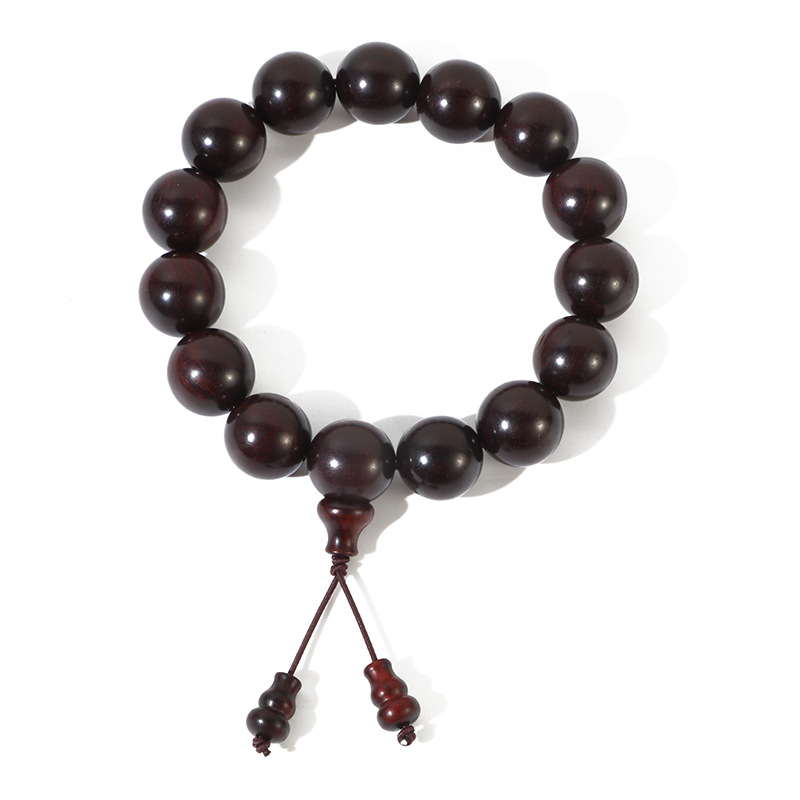 2.0 Indian Lobular Rosewood Buddha Beads Bracelet Men's And Women's Single Circle Disk Play Rosary Bracelet Car Pendant Accessories Item Picture