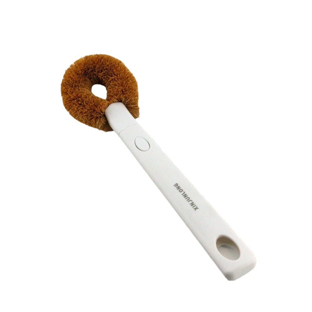 Natural coconut pot brush non-stick oil washing pot brush pot brush machine long handle pot brush kitchen brush 6503 0876 Item Picture