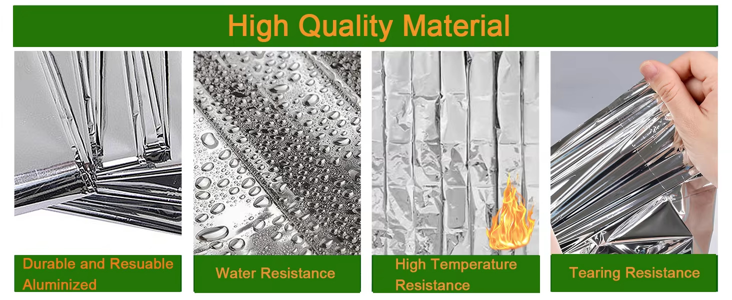 First aid blanket, outdoor portable emergency blanket, multi-functional first aid insulation blanket, 210*130 survival blanket pic 6