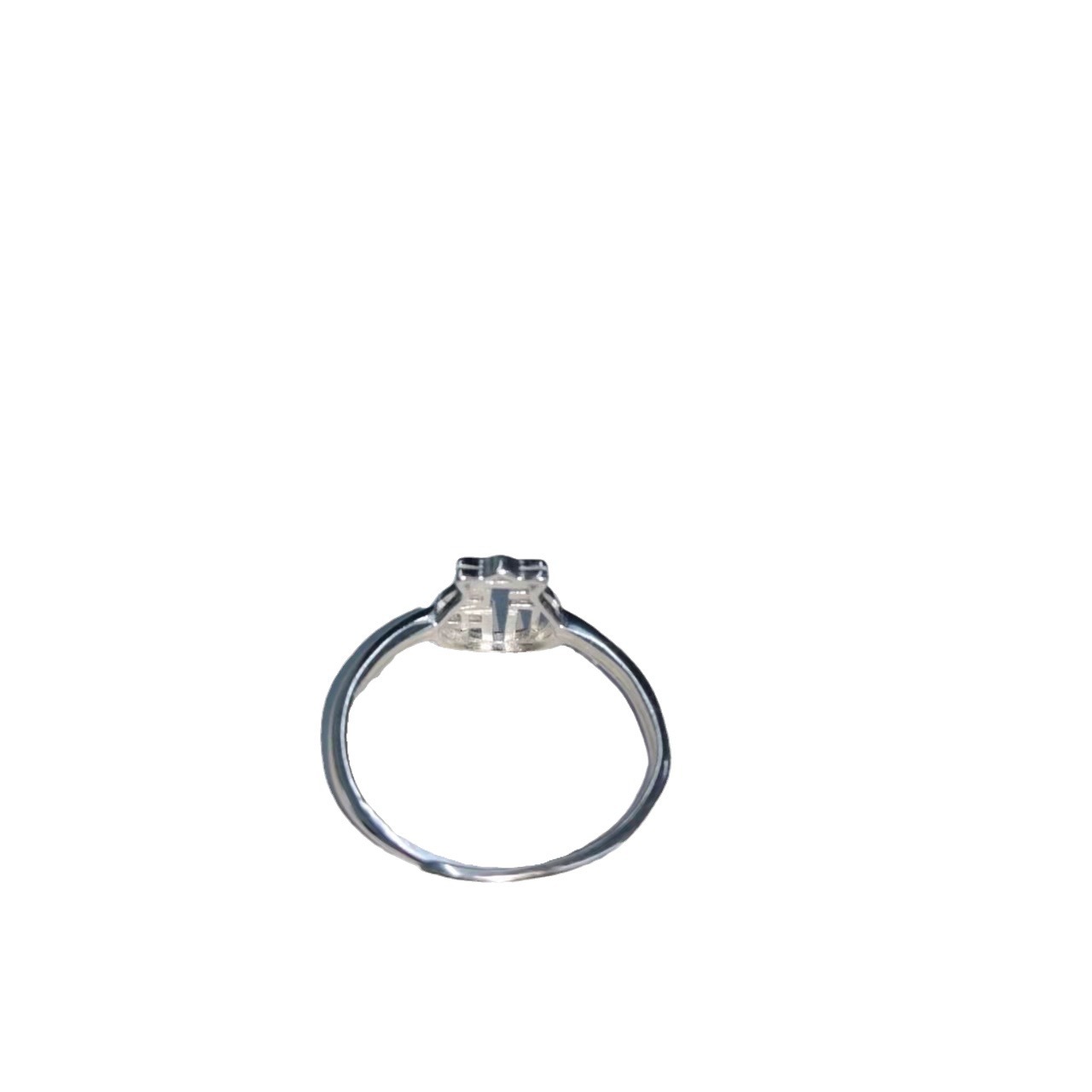 S990 Full Silver China Fengfu Brand Ring For Women 2023 New Niche Design Advanced Sense Open Index Finger Ring Item Picture