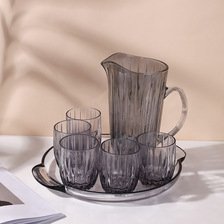 北欧ins高颜加厚玻璃杯冷水壶耐高温家用开水杯大容量泡茶套装
