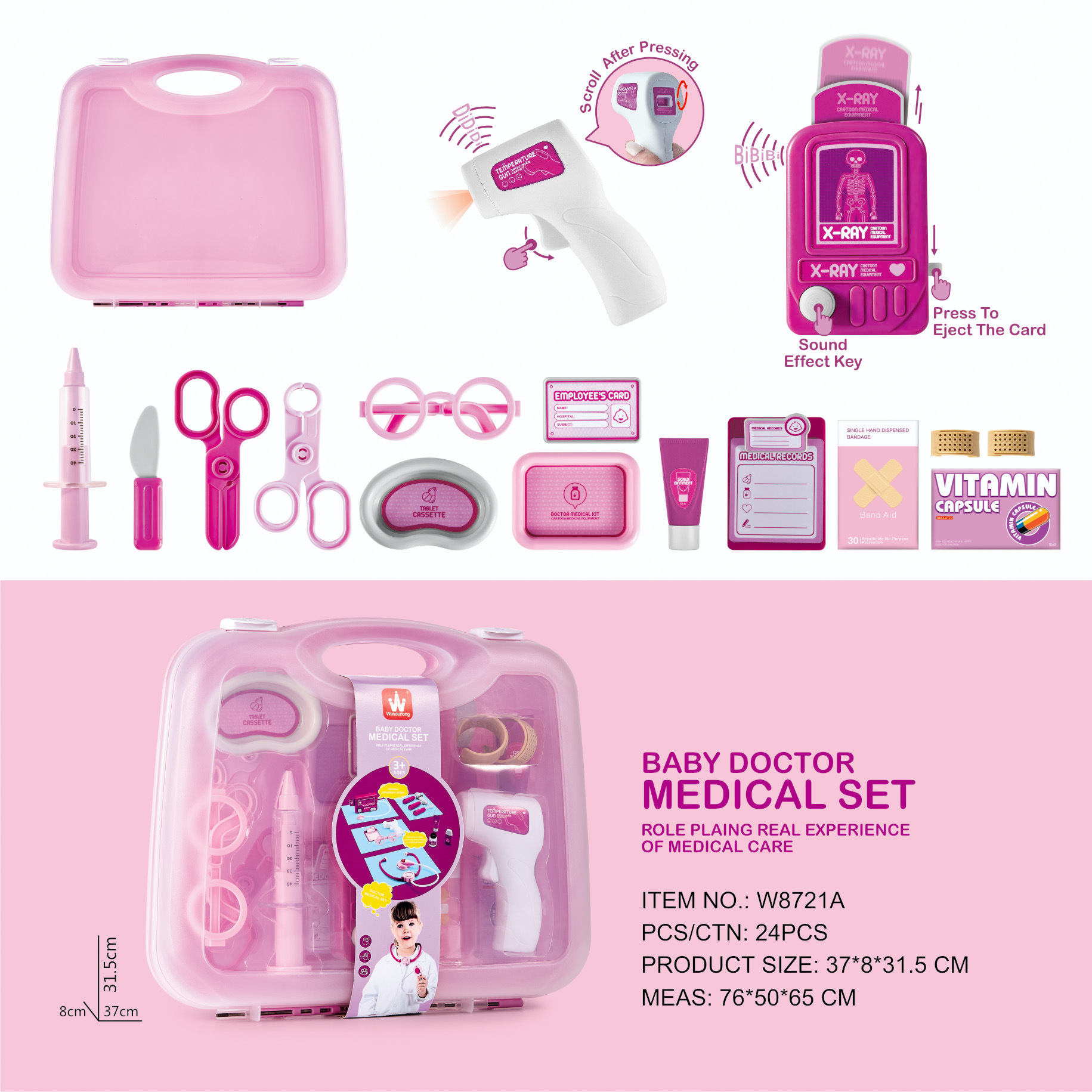 Cross-border children's doctor toy set, microscope play house, ambulance toolbox, boy and girl medicine kit Specification image