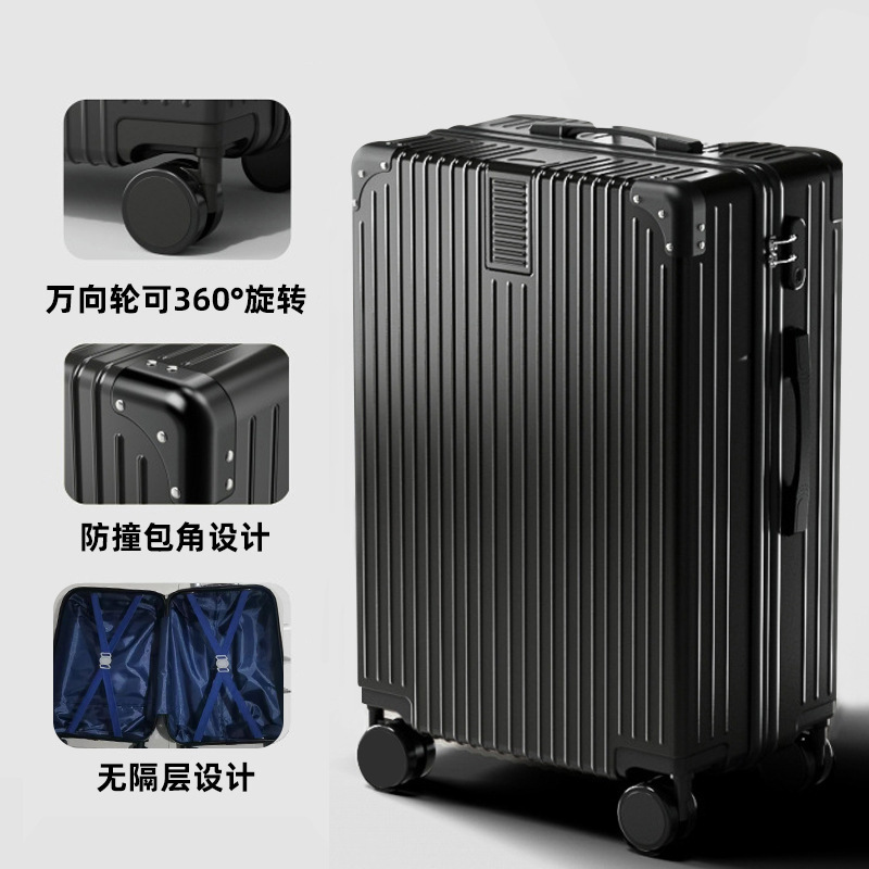 Wholesale of 24-inch aluminum frame trolley cases, swivel wheels, 20-inch travel bags and boarding password cases for male and female students details Picture