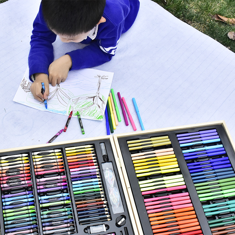 水彩笔画笔套装礼盒 儿童绘画套装 画材美术用品一件代发