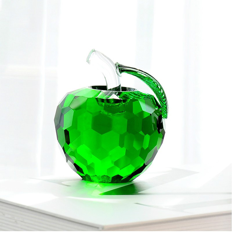Manufacturers Wholesale Color Crystal Apple Decoration Birthday Christmas Gift Souvenirs Gift Home Decoration Creative Products Xiangyu Crystal details Picture