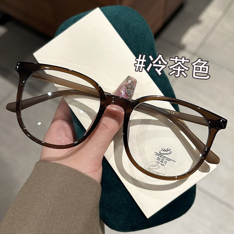 小红书网红同款近视眼镜女款高清防蓝光平光镜素颜神器眼镜框批发