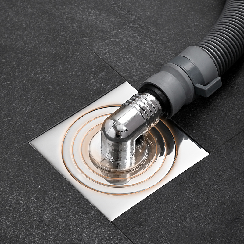 Stainless Steel Thickened Floor Drain 6 % Washing Machine Floor Drain Odor Prevention Shower Room Plastic Side Drain Engineering Application Scenario