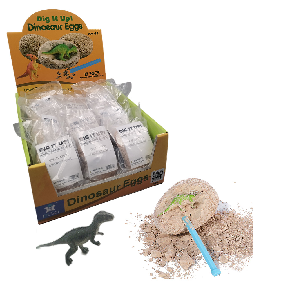 Wholesale of antique plaster toys, street stalls, blind boxes, cross-border dinosaur egg models, children's educational toys Specification image
