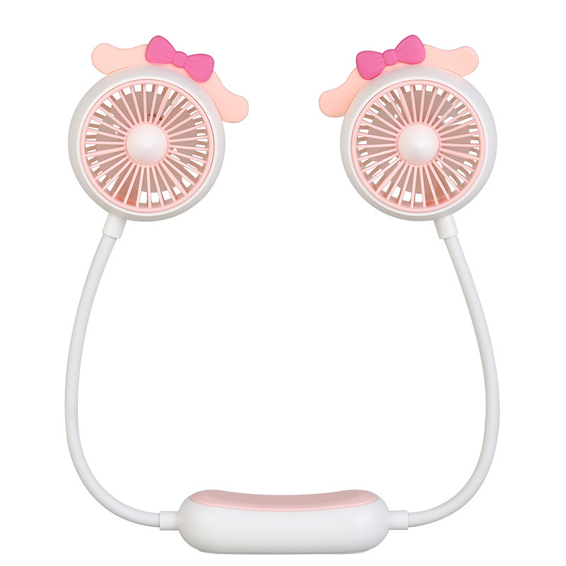 手持风扇/儿童手扇/充电风扇学生夏季卡通/小风扇/风扇太阳帽白底实物图