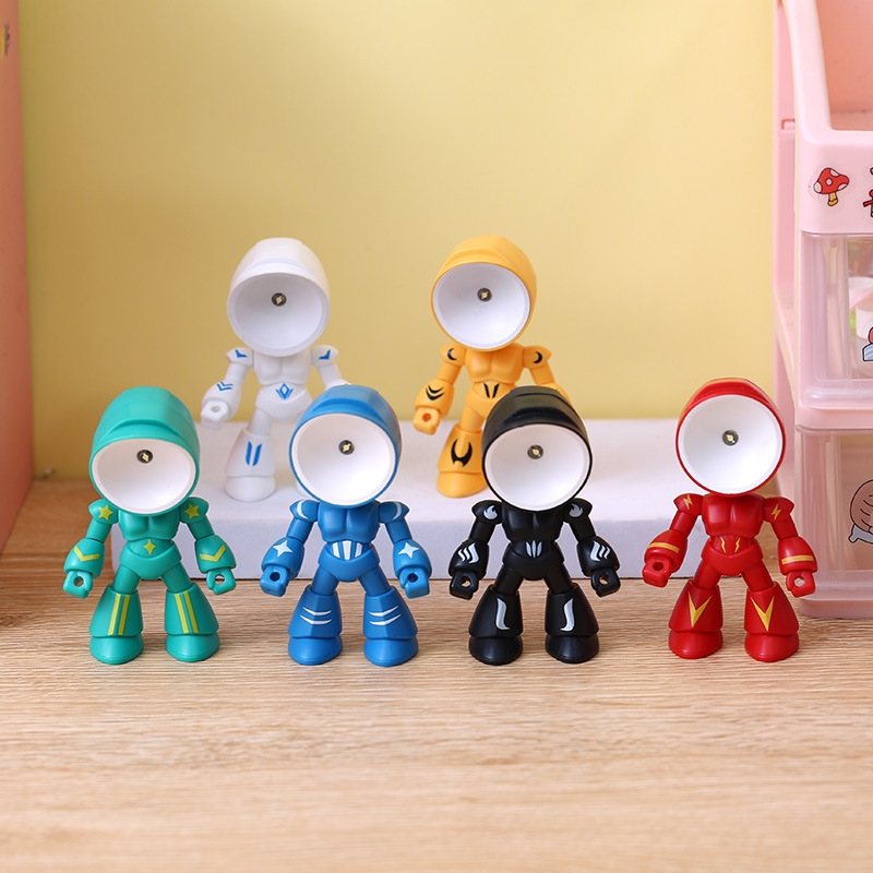 New creative small gifts DIY night lights, cartoon character desktop ornaments, mini table lamps, Hero Police night lights full figure