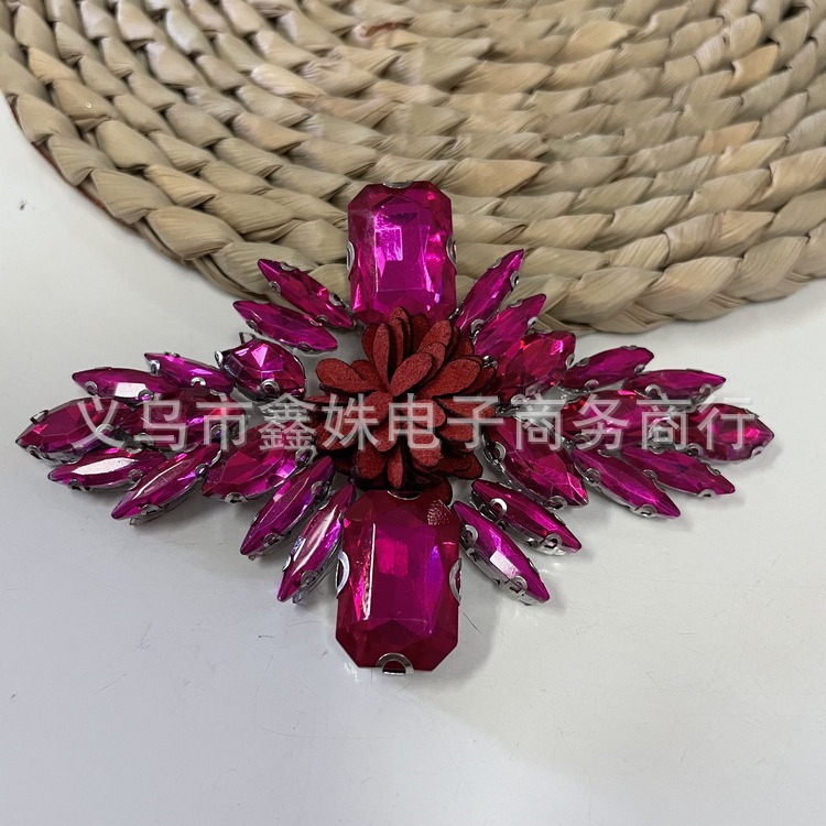 Handmade DIY water drill splicing glass drill diamond-shaped small flower clothing decoration