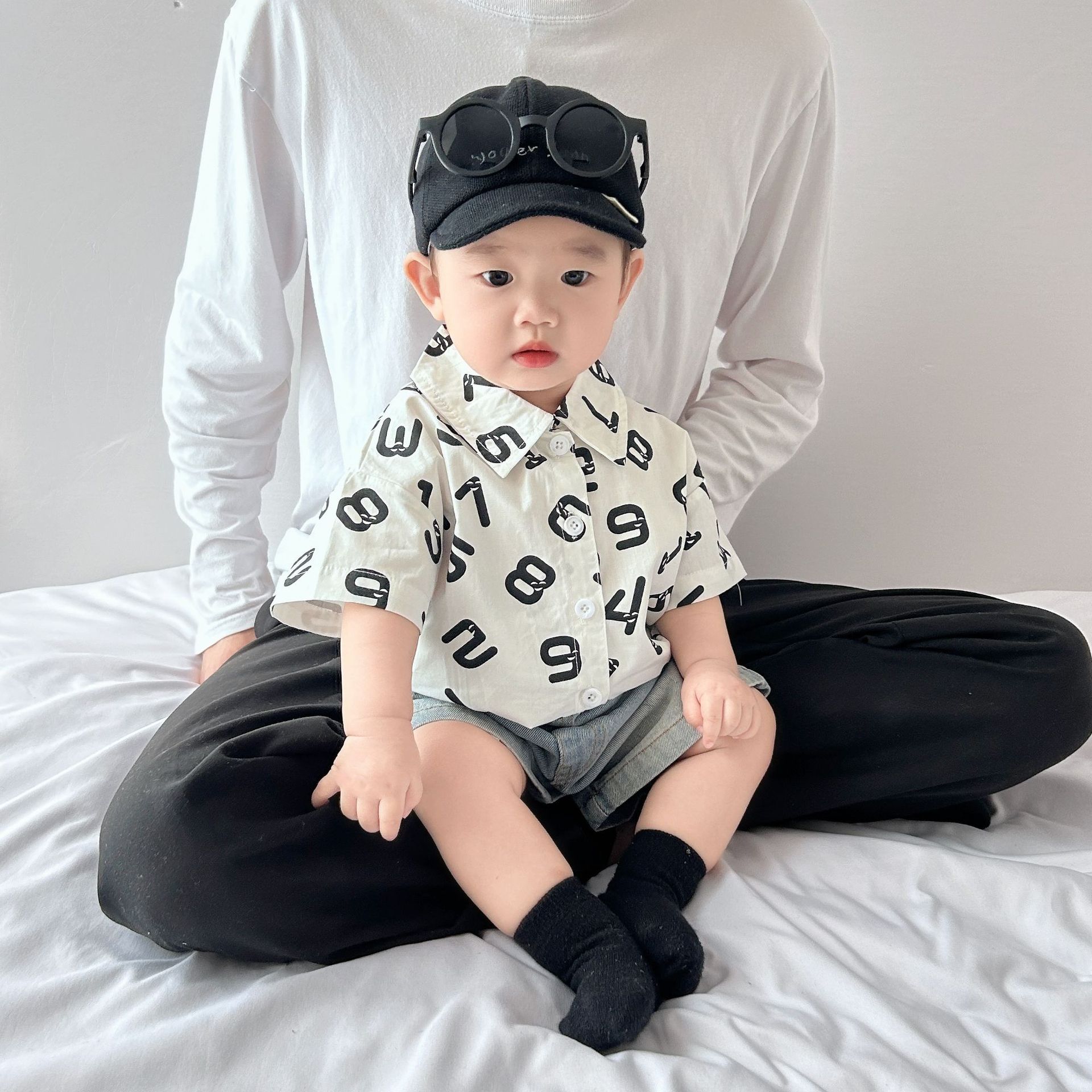 Summer thin children's floral shirts for boys, short-sleeved, cool and stylish kids, summer clothes for boys, and trendy pure cotton tops for babies details Picture