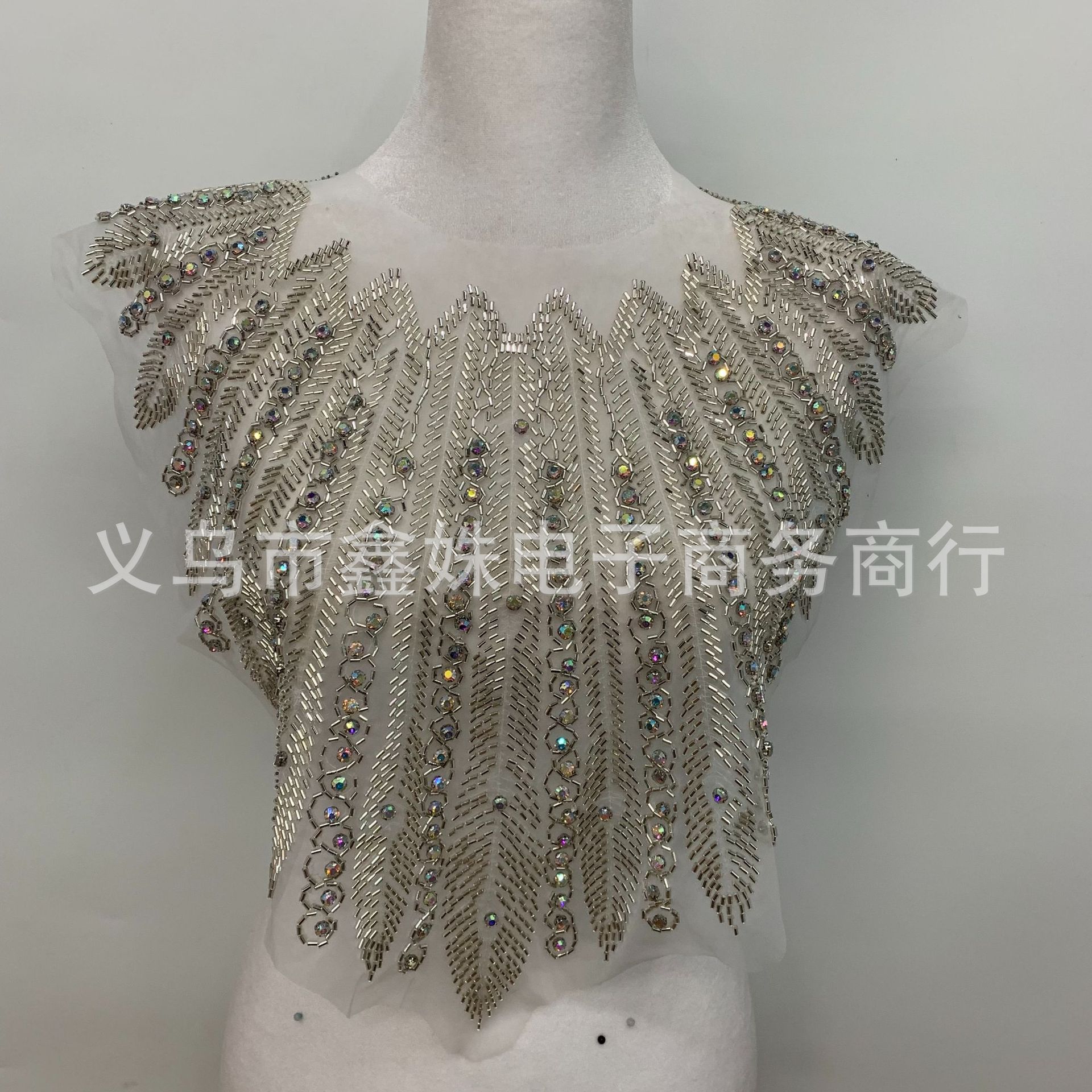 New heavy-duty beaded collar flower wedding dress and evening gown decoration clothing, door flap front collar accessories Application Scenario