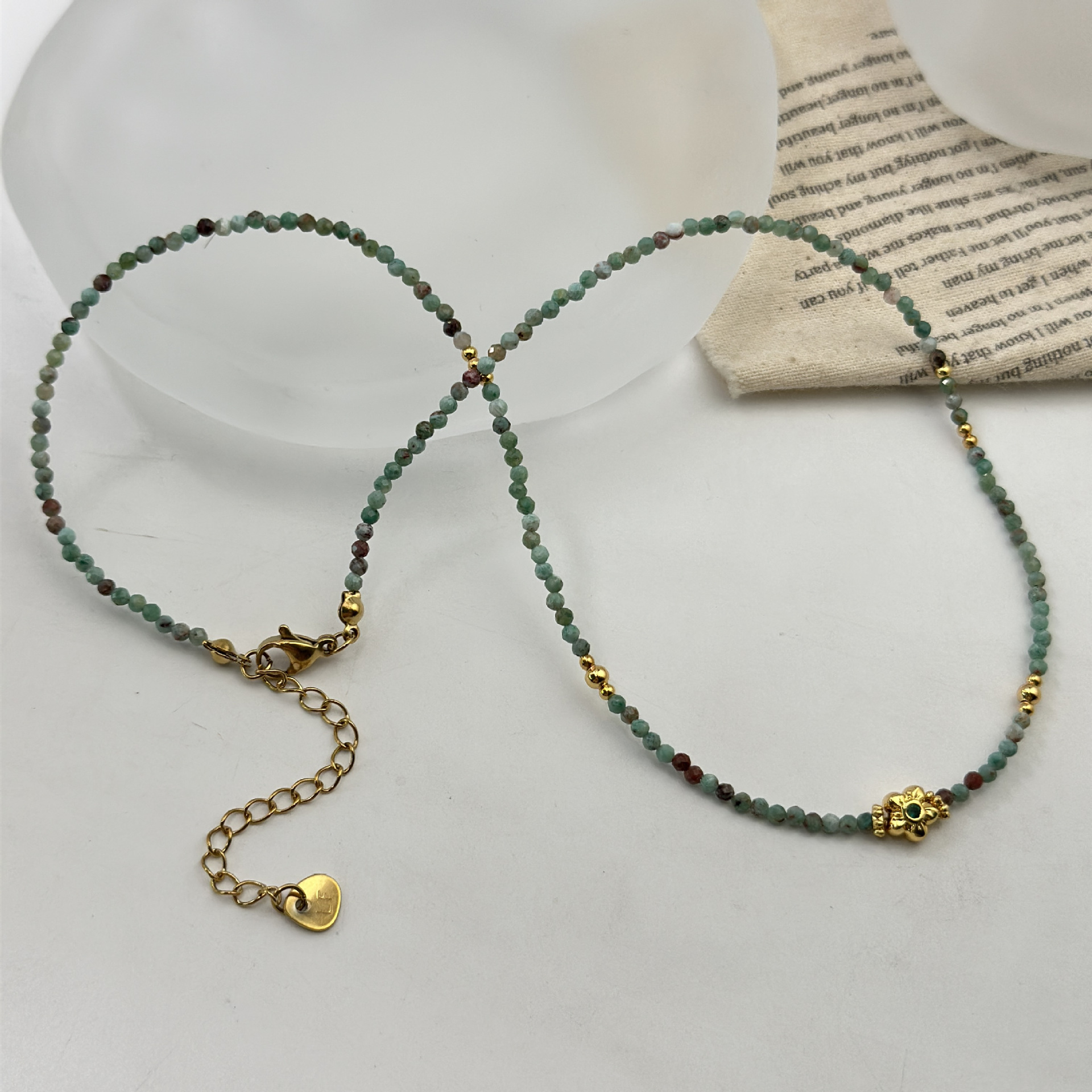 天然石项链红玛瑙串珠项链中国风项链轻奢设计感锁骨链叠戴项饰品详情12