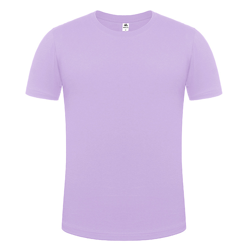 Summer custom-made pure cotton T-shirts for men, white short-sleeved all-cotton round-neck solid color T-shirts, half-sleeved advertising base shirts wholesale Item Picture